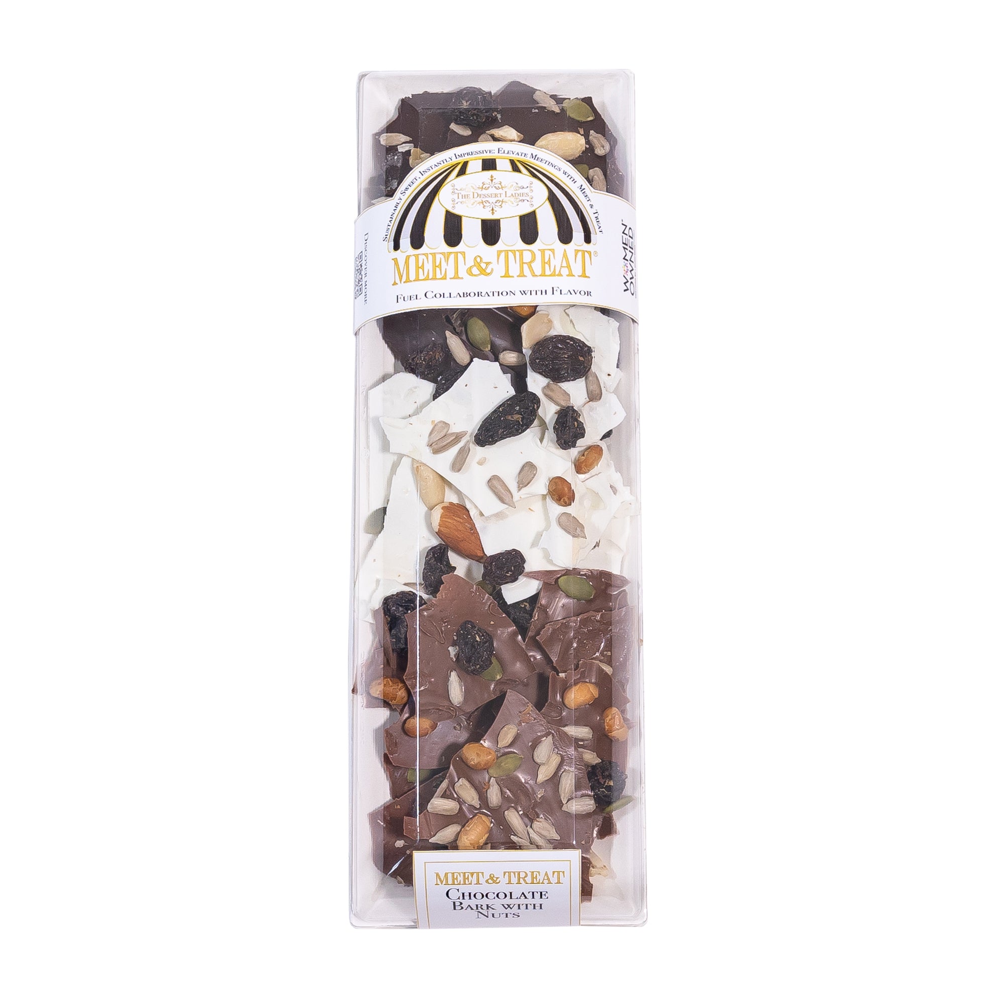 sm chocolate bark with nuts sealed with lid